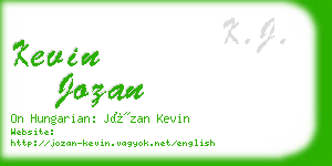 kevin jozan business card